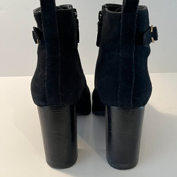 Cole Haan Harrington Grand Riding Side Zip Ankle Boots Black Suede Women's 9B - Picture 5 of 14